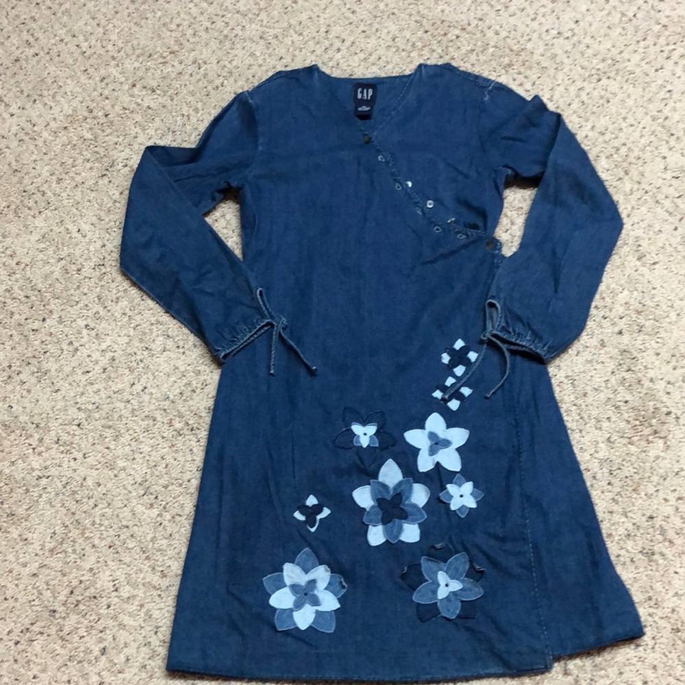 Girls Gap wrap bluejean dress